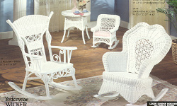 Victorian rocker collection available in white and brown wash